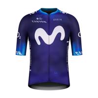 GOBIK Cyklistický dres s krátkým rukávem - MOVISTAR 2023 - bílá/modrá XL