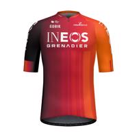 GOBIK Cyklistický dres s krátkým rukávem - ODYSSEY INEOS GRENADIERS 2025 - oranžová/červená 2XL