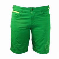 HAVEN Cyklistické kalhoty krátké bez laclu - AMAZON LADY - žlutá/zelená XL