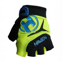 HAVEN Cyklistické rukavice krátkoprsté - DEMO  - modrá/zelená