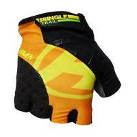 HAVEN Cyklistické rukavice krátkoprsté - SINGLETRAIL - černá/oranžová S