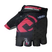 HAVEN Cyklistické rukavice krátkoprsté - SINGLETRAIL - černá/růžová XL