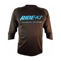 HAVEN Cyklistický dres s krátkým rukávem - RIDE-KI - černá/modrá 2XL