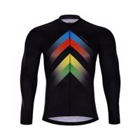 HOLOKOLO Cyklistický dres s dlouhým rukávem letní - HYPER SUMMER - duhová/černá 2XL