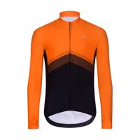 HOLOKOLO Cyklistický dres s dlouhým rukávem zimní - ARROW II WINTER - oranžová/černá 2XL