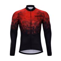 HOLOKOLO Cyklistický dres s dlouhým rukávem zimní - INFRARED WINTER  - červená/černá XS