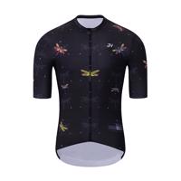 HOLOKOLO Cyklistický dres s krátkým rukávem - DRAGONFLIES ELITE - černá 5XL