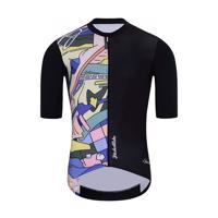 HOLOKOLO Cyklistický dres s krátkým rukávem - ESCAPE ELITE - černá/vícebarevná 2XL