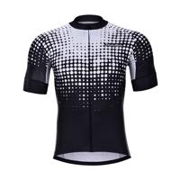 HOLOKOLO Cyklistický dres s krátkým rukávem - FROSTED - černá/bílá 2XL