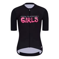 HOLOKOLO Cyklistický dres s krátkým rukávem - SUPPORT ELITE LADY - růžová/černá/bílá M