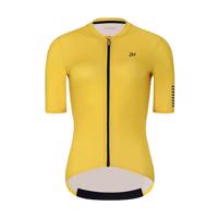 HOLOKOLO Cyklistický dres s krátkým rukávem - VICTORIOUS LADY - žlutá L