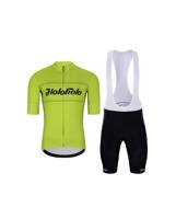 HOLOKOLO Cyklistický krátký dres a krátké kalhoty - GEAR UP  - černá/žlutá