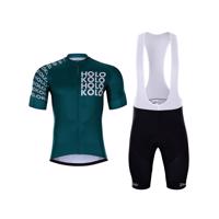 HOLOKOLO Cyklistický krátký dres a krátké kalhoty - SHAMROCK - modrá/černá