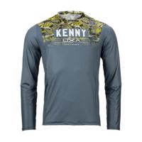 KENNY Cyklistický dres s dlouhým rukávem letní - CHARGER - žlutá/šedá 2XL