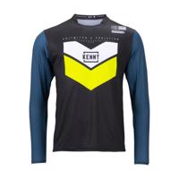 KENNY Cyklistický dres s dlouhým rukávem letní - PROLIGHT - žlutá/modrá 2XL