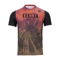 KENNY Cyklistický dres s krátkým rukávem - CHARGER - oranžová/hnědá 2XL