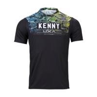 KENNY Cyklistický dres s krátkým rukávem - CHARGER - žlutá/modrá/černá 2XL