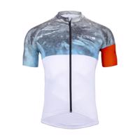 KENNY Cyklistický dres s krátkým rukávem - TECH SUMMER - bílá/modrá M