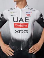 PISSEI Cyklistický dres s krátkým rukávem - UAE TEAM EMIRATES 2025 REPLICA - bílá/černá 2XL