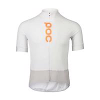 POC Cyklistický dres s krátkým rukávem - ESSENTIAL ROAD LOGO - bílá/šedá S