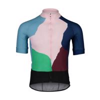 POC Cyklistický dres s krátkým rukávem - ESSENTIAL ROAD PRINT - modrá/zelená/bordó 2XL