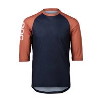 POC Cyklistický dres s krátkým rukávem - MTB PURE 3/4 - modrá/oranžová XS