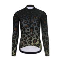 RIVANELLE BY HOLOKOLO Cyklistický dres s dlouhým rukávem zimní - WILDCAT WINTER - hnědá/černá 2XL