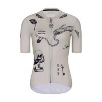 RIVANELLE BY HOLOKOLO Cyklistický dres s krátkým rukávem - TATTOO - ivory/šedá 2XL