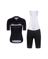 RIVANELLE BY HOLOKOLO Cyklistický krátký dres a krátké kalhoty - GEAR UP - bílá/černá