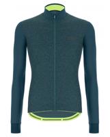 SANTINI Cyklistický dres s dlouhým rukávem zimní - COLORE PURO WINTER - modrá/zelená M