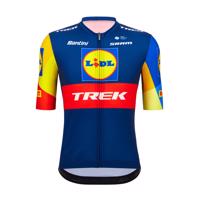 SANTINI Cyklistický dres s krátkým rukávem - LIDL TREK 2024 - modrá 2XL