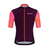 SANTINI Cyklistický dres s krátkým rukávem - MITO SPILLO - růžová/oranžová/bordó