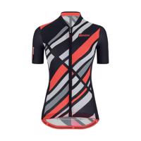 SANTINI Cyklistický dres s krátkým rukávem - SLEEK RAGGIO LADY - černá/růžová S