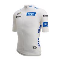 SANTINI Cyklistický dres s krátkým rukávem - TDF FAN BEST YOUNG RIDER - bílá