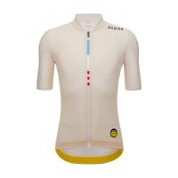 SANTINI Cyklistický dres s krátkým rukávem - TDF MAILLOT JAUNE - M. VENTOUX - ivory 3XL