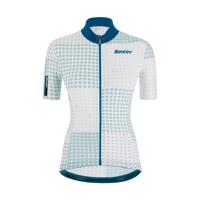 SANTINI Cyklistický dres s krátkým rukávem - TONO SFERA LADY - modrá/bílá XL