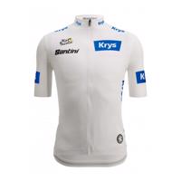 SANTINI Cyklistický dres s krátkým rukávem - TOUR DE FRANCE 2024 - bílá 4XL