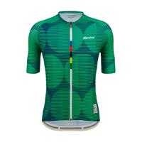 SANTINI Cyklistický dres s krátkým rukávem - UCI COLORADO 1986 - zelená