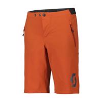 SCOTT Cyklistické kalhoty krátké bez laclu - TRAIL 10 LS/FIT W/PAD JR - oranžová 116 cm