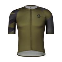 SCOTT Cyklistický dres s krátkým rukávem - PREMIUM CLIMBER - zelená 2XL