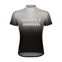 SCOTT Cyklistický dres s krátkým rukávem - SCOTT-SRAM PRO - černá/bílá 140 cm