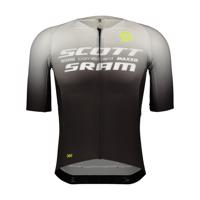 SCOTT Cyklistický dres s krátkým rukávem - SRAM AERO - černá/bílá L