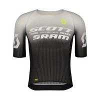 SCOTT Cyklistický dres s krátkým rukávem - SRAM RACE - černá/bílá L