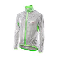 SIX2 Cyklistická větruodolná bunda - GHOST - žlutá/transparentní/zelená S
