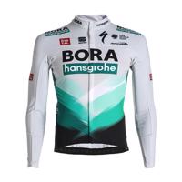 SPORTFUL Cyklistický dres s dlouhým rukávem zimní - BORA 2021 WINTER - šedá/zelená 3XL
