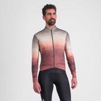 SPORTFUL Cyklistický dres s dlouhým rukávem zimní - FLOW SUPERGIARA THERMAL - béžová/hnědá L