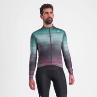 SPORTFUL Cyklistický dres s dlouhým rukávem zimní - FLOW SUPERGIARA - zelená/fialová M