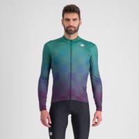 SPORTFUL Cyklistický dres s dlouhým rukávem zimní - ROCKET THERMAL - zelená/fialová M