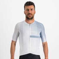 SPORTFUL Cyklistický dres s krátkým rukávem - BOMBER - bílá/šedá