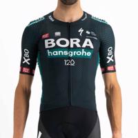 SPORTFUL Cyklistický dres s krátkým rukávem - BORA HANSGROHE 2021 - černá/zelená XL